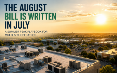 The August Bill Is Written in July: A Summer Peak Playbook for Multi-Site Operators